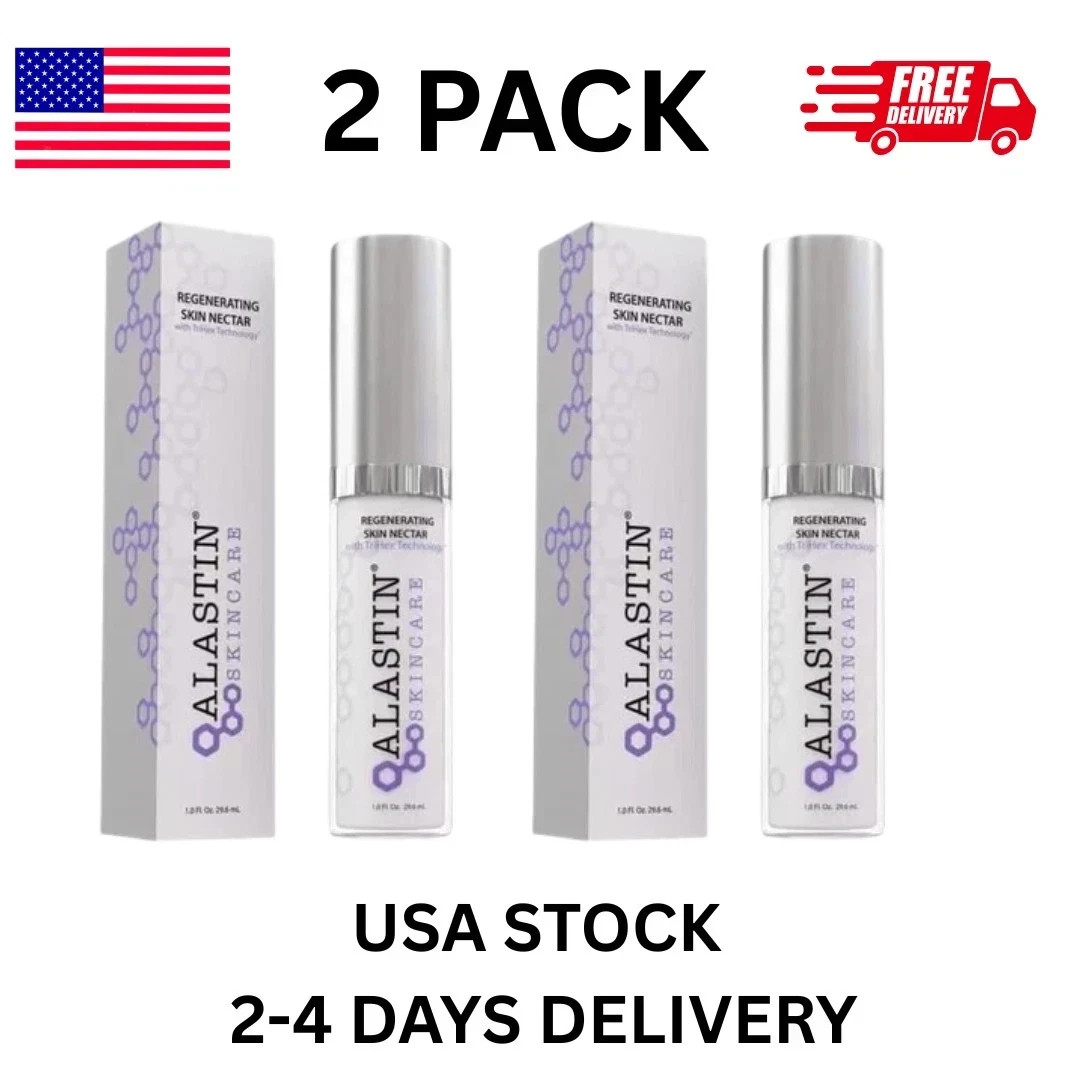 2 PACK Alastin Skincare Regenerating Skin Nectar ( 1 fl oz / 29.6 ml) NEW IN BOX