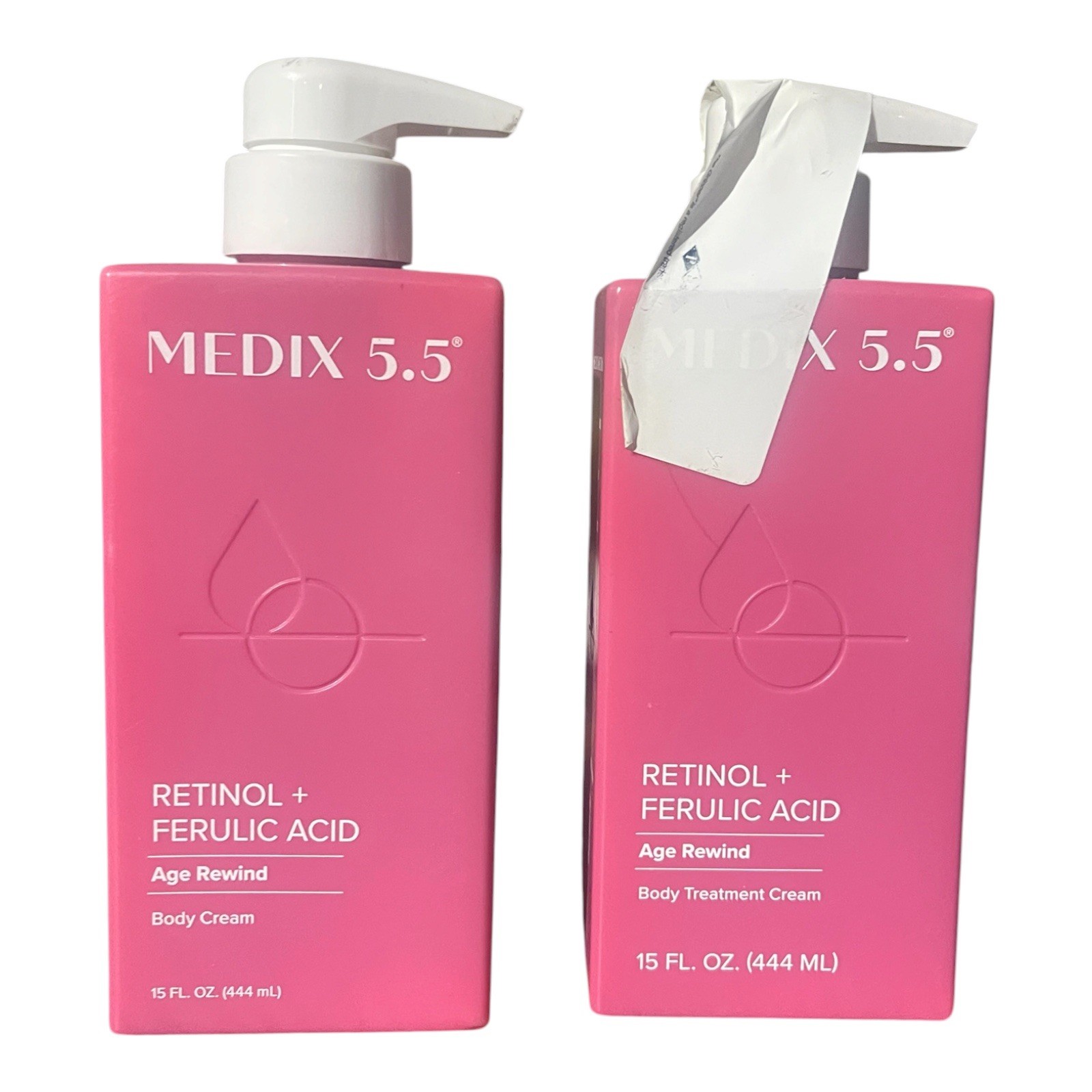 Medix 5.5 Retinol + Ferulic Acid Age Rewind Body Cream 15 Oz 2 Pack