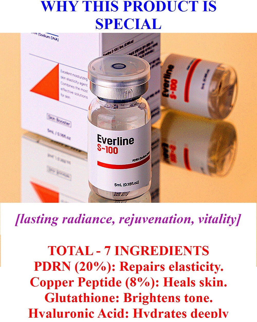 Ultimate Rejuvenation ─PDRN(20%) + Copper Peptide(8%) Glutathione Ampoule (5ml)
