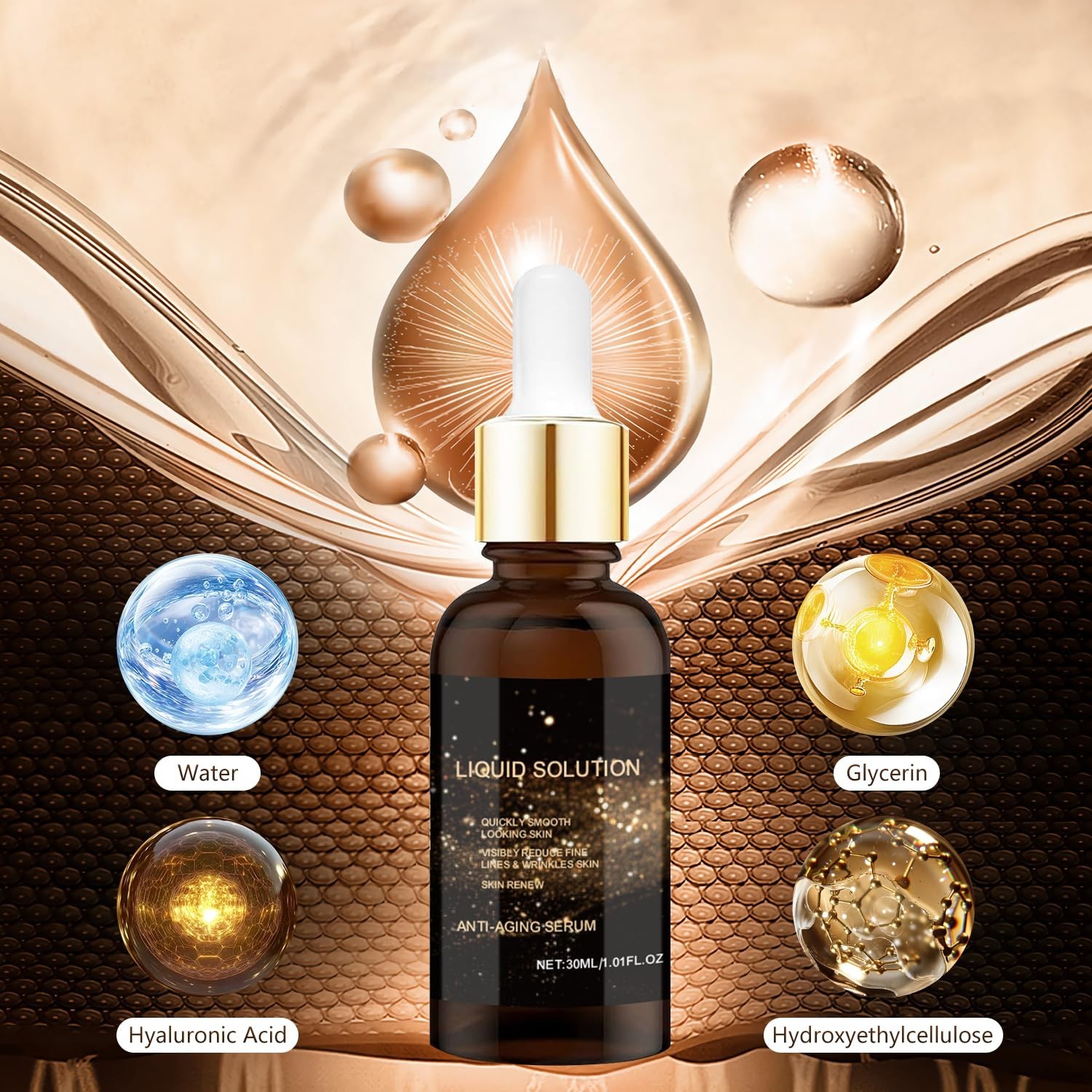 2PCS Face Serum, liquid solution anti aging serum,antiaging face serum, smoot…