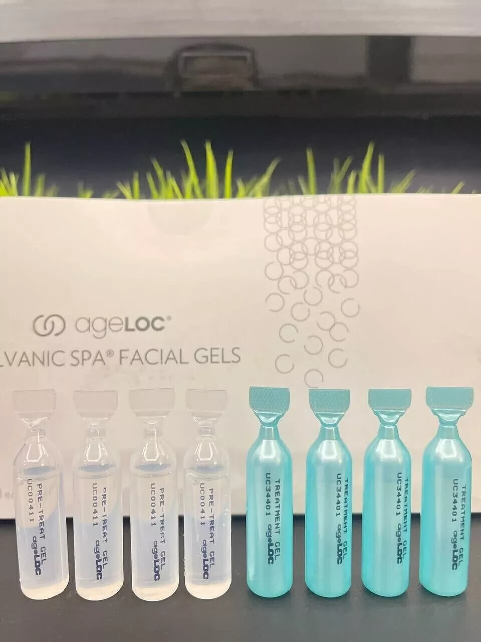 Authentic Nuskin Nu Skin ageLOC 4 PAIRS NEW Galvanic Spa Facial Gels WITHBOX
