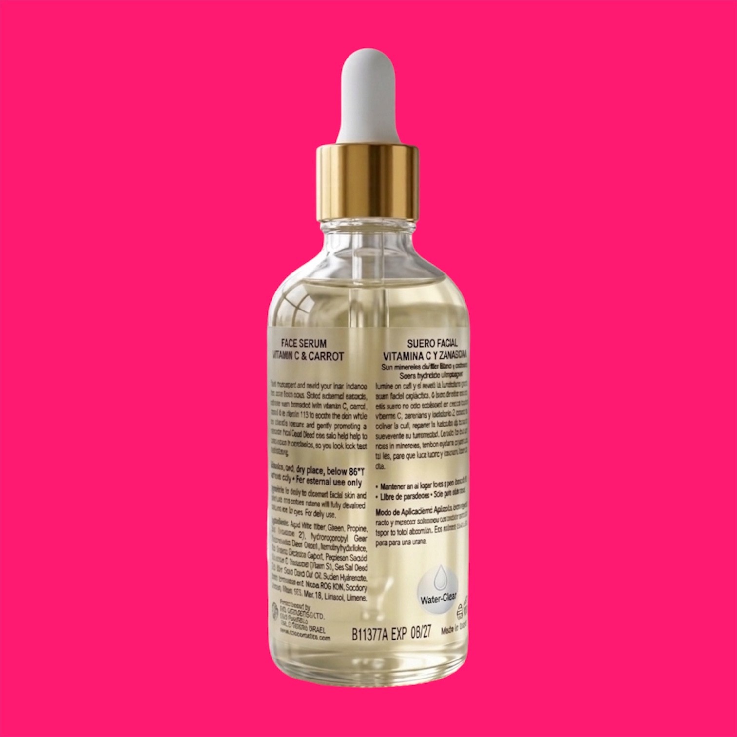 Vitamin C & Carrot Face Serum with Dead Sea Minerals & Niacinamide 3.8 fl oz