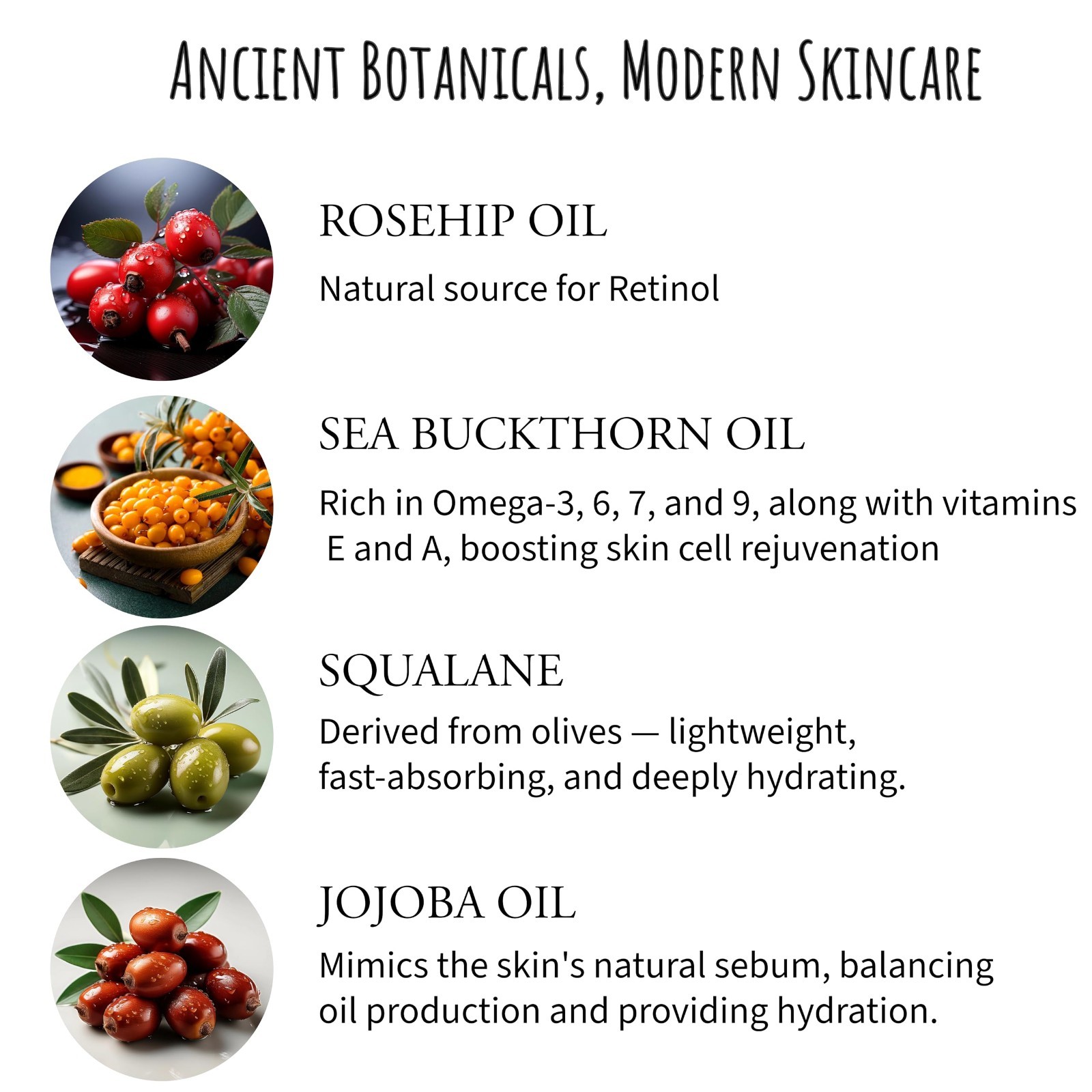Organic Anti-Aging Face Oil for Women – Hydrating Sea Buckthorn & Jojoba, 1oz