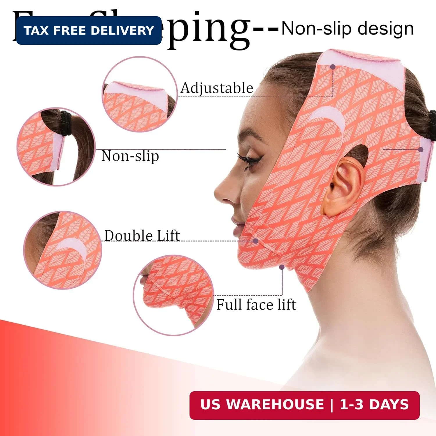 V Line Mask Double chin reducer Strap Eliminator Remover Prevent Sagging Shaped