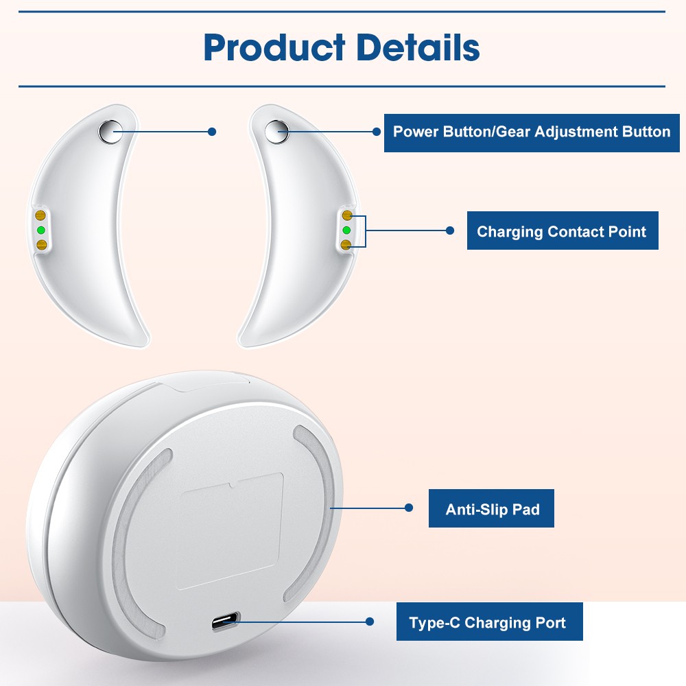 2 in 1 Eye Facial Massager Red Light Therapy Under-Eye Patches Beauty Device