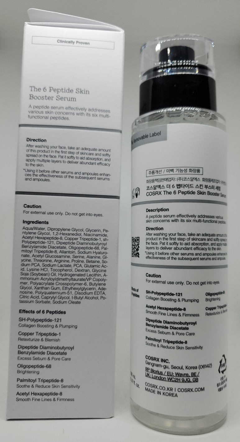 COSRX 6 The Peptide Skin Booster Serum 150ml NIB