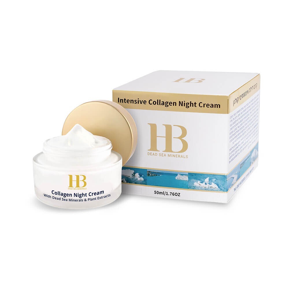 H&B Dead Sea Minerals Intensive Collagen Facial Night Cream 50 ml Ship From USA