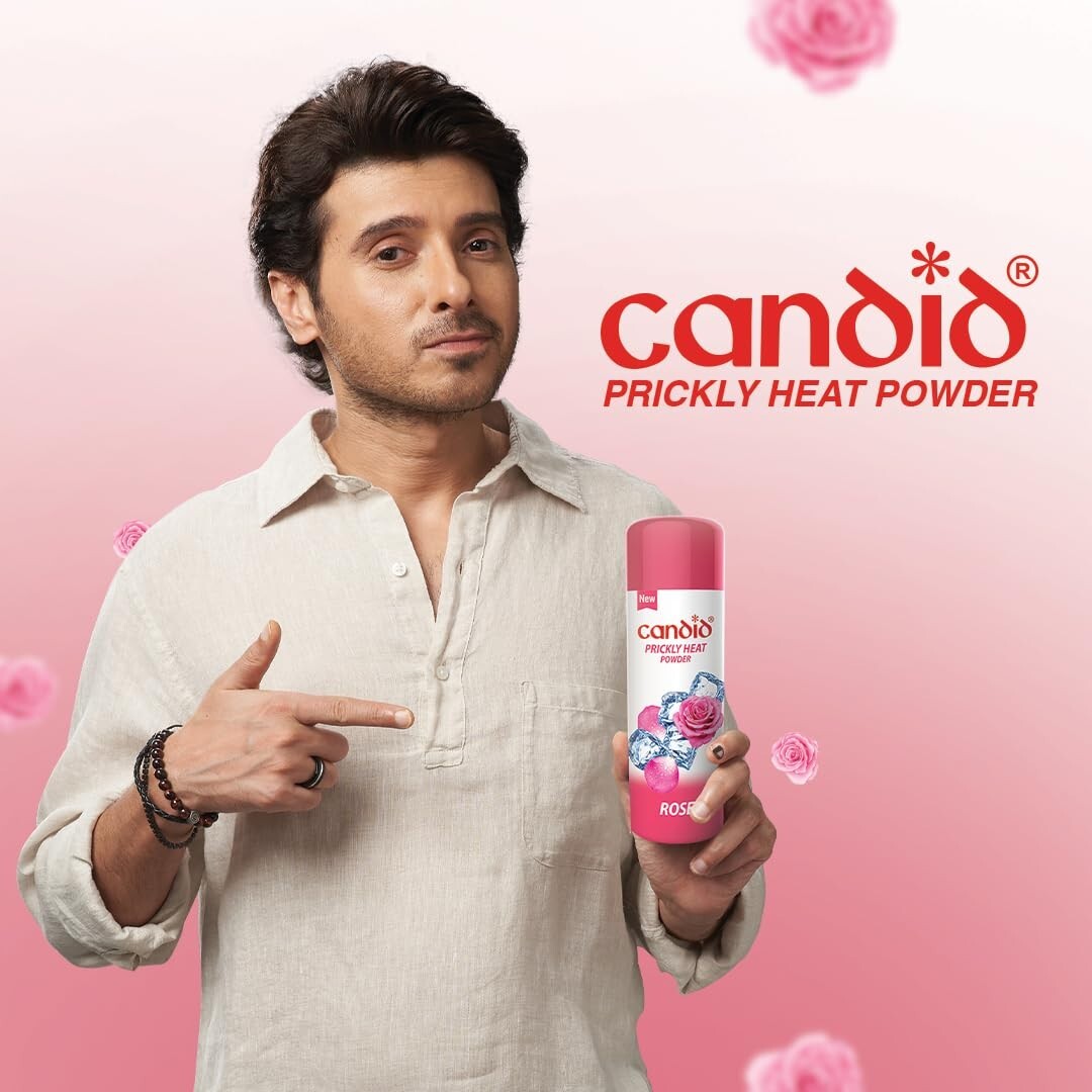 Candid Prickly Heat Powder With Rose | 120 Gm relief from itching and burning