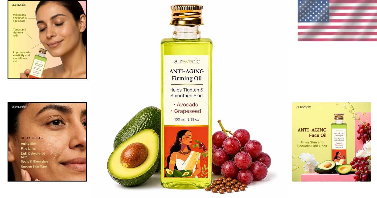 Youthful Radiance Anti-Aging Face Oil – Reduces Fine Lines & Improves Elasticity