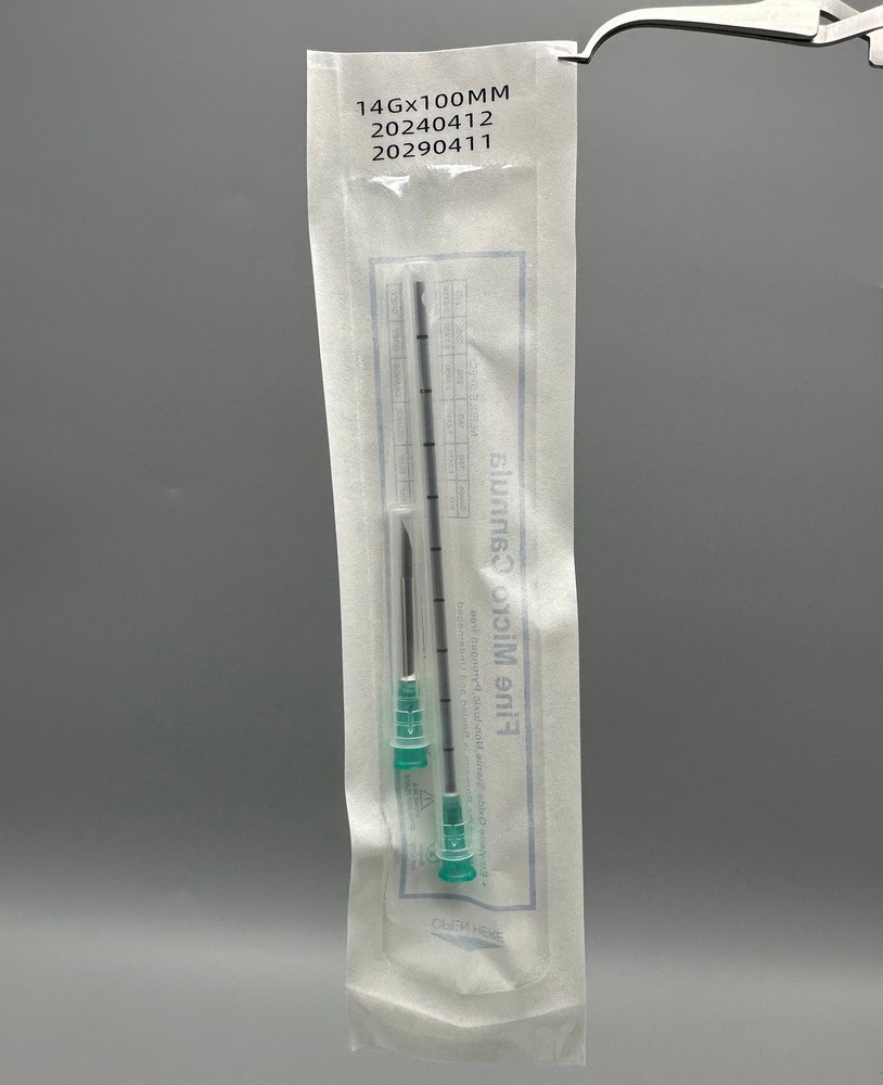 50Pcs Disposable Sterile Micro Cannula with Puncture Blunt Tip for Acid Fillers