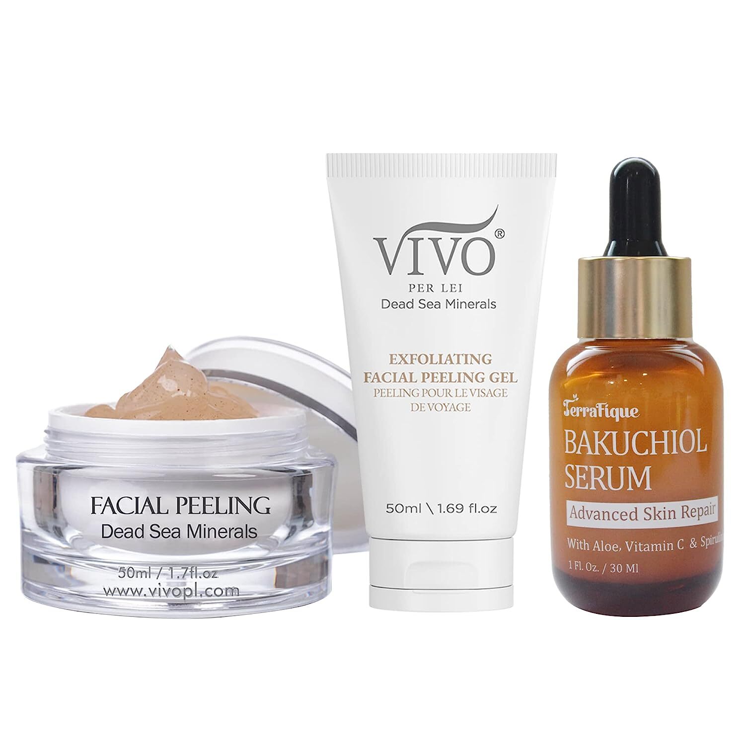 Anti Aging Serum with Exfoliating Peeling gel – Scrub with Dead Sea Minerals