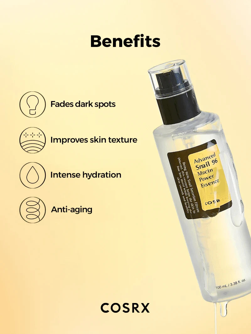 COSRX Advanced Snail 96 Mucin Power Essence 100ml – Hydrating Face Serum