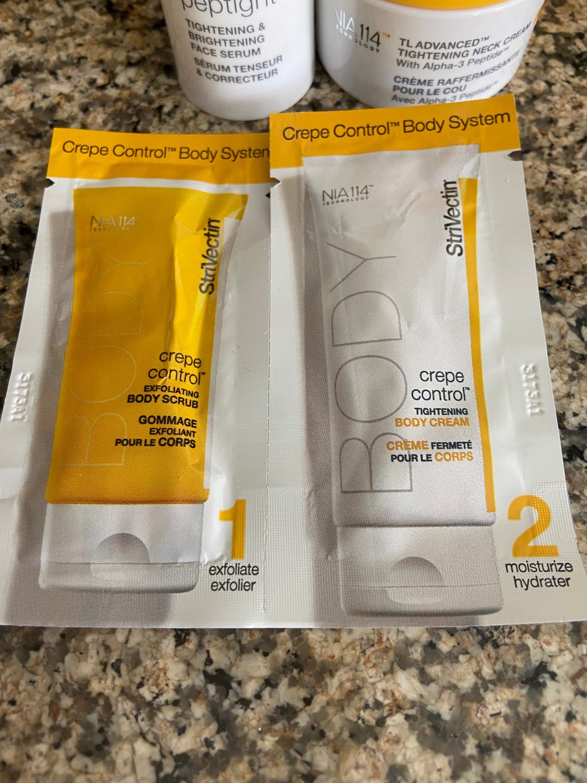 StriVectin Tighten & Lift 3 Step Kit Peptide Face Eye Serum Neck Cream Plus Firm