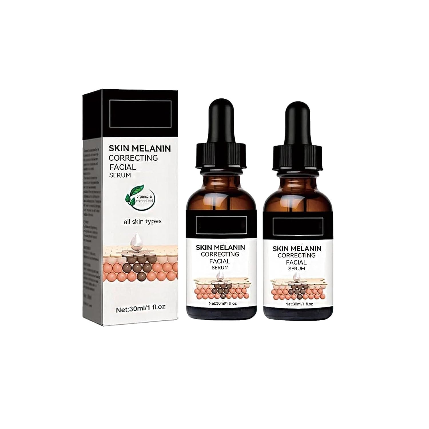 Vitamin C & Collagen Infused Melanin Correcting Serum – Hydrating Duo 2.14oz