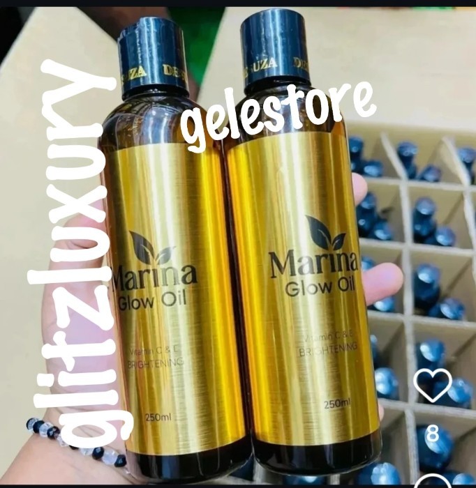 3pcs. Marina Glow super lightening beauty Milk, Soap & body GLOWING oil