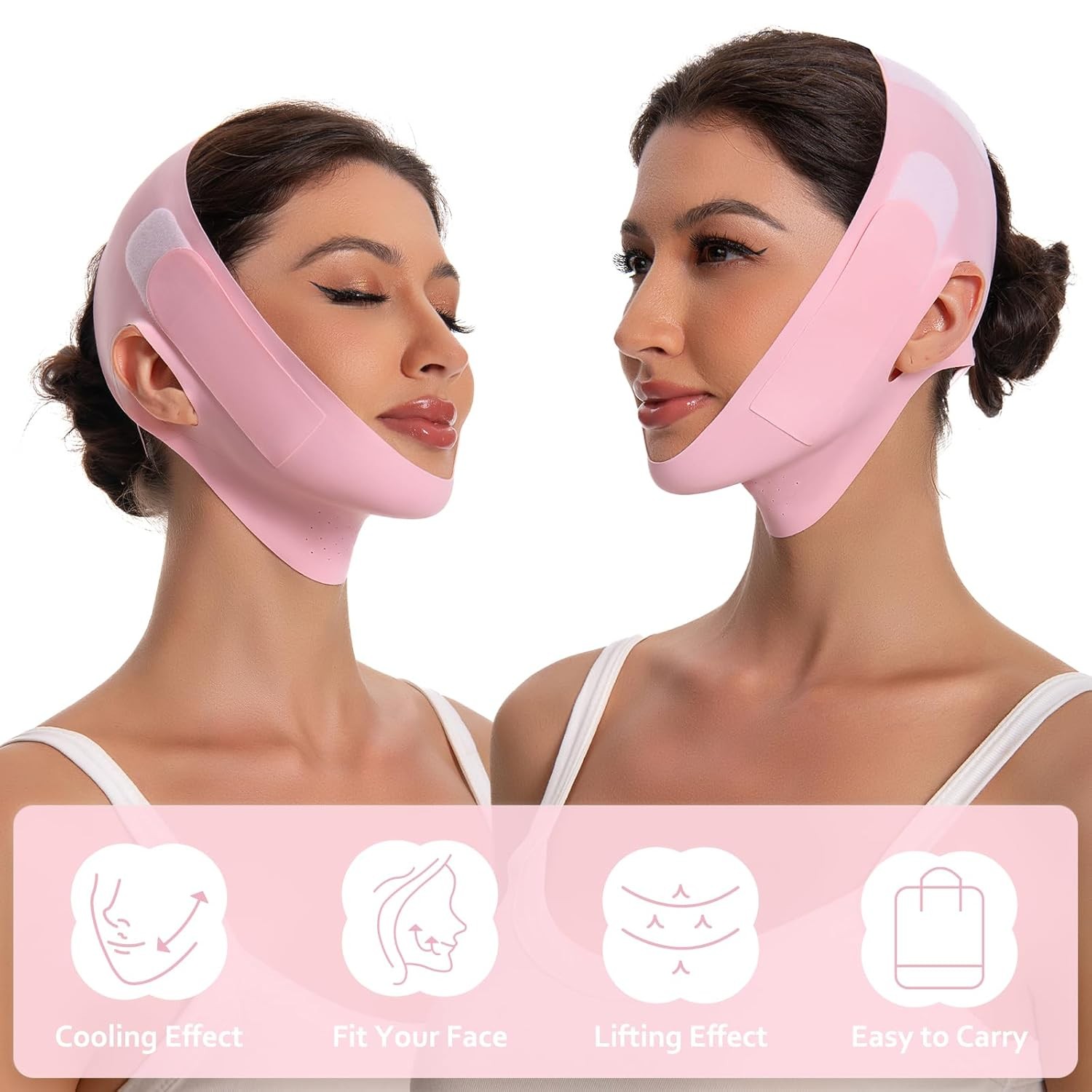 Adjustable V-Line Face Lifting Strap Chin&Cheek Lifter Women Face Lifting Device