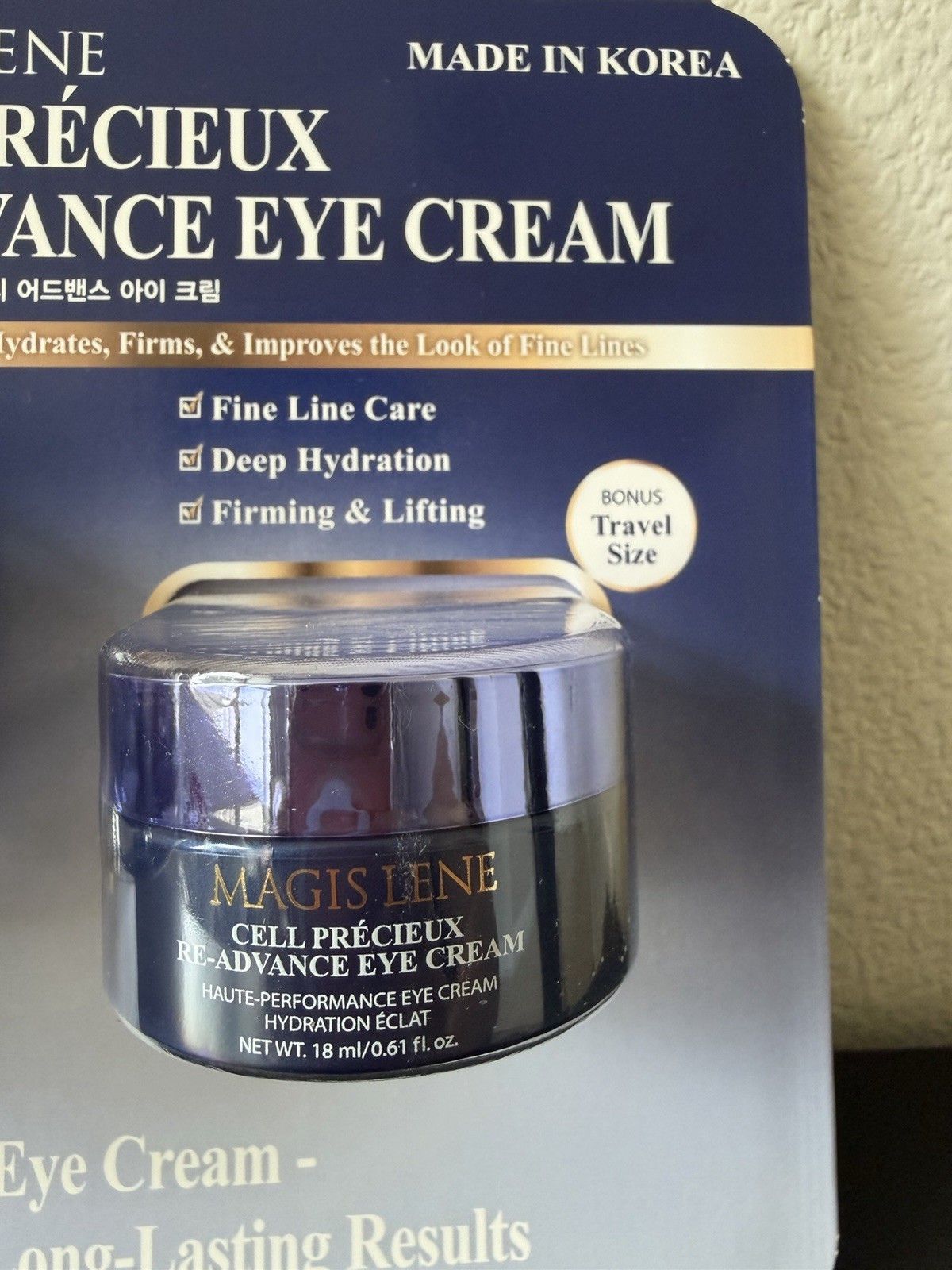 Magis Lene Cell Pre’cieux Re-Advance Eye Cream 1.01fl oz + 0.6fl oz – New Sealed