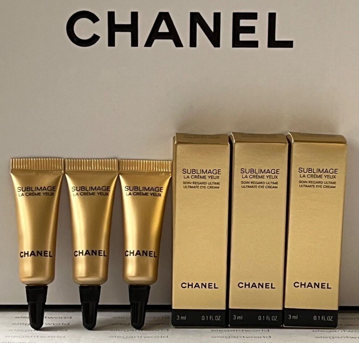 3 x Chanel Sublimage La Creme Yeux Eye Cream 3ml / 0.1oz each. 2023 Batch