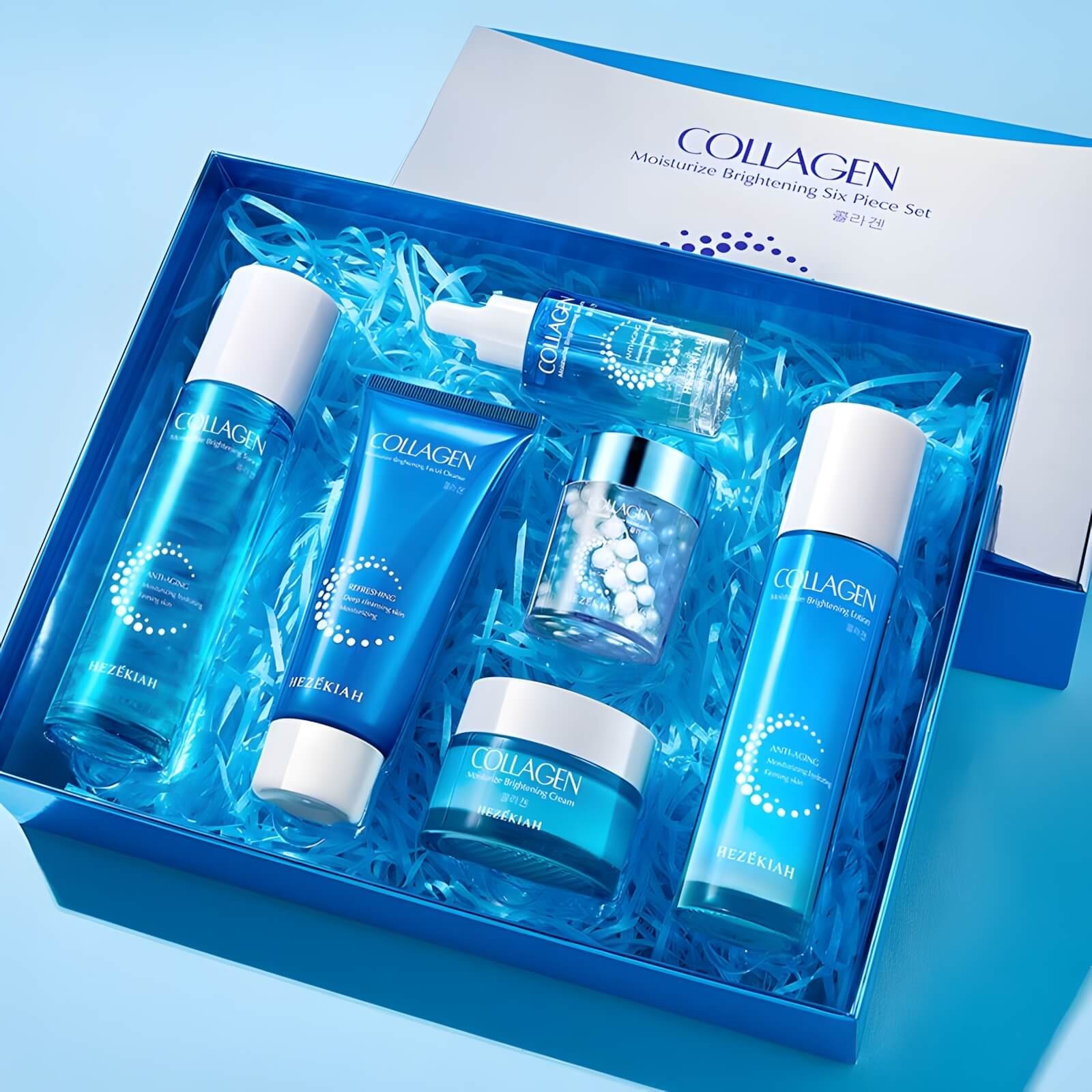 Collagen Anti-Aging Skin Care Set 6pcs Moisturizing Hydrating Firming Kit-USA