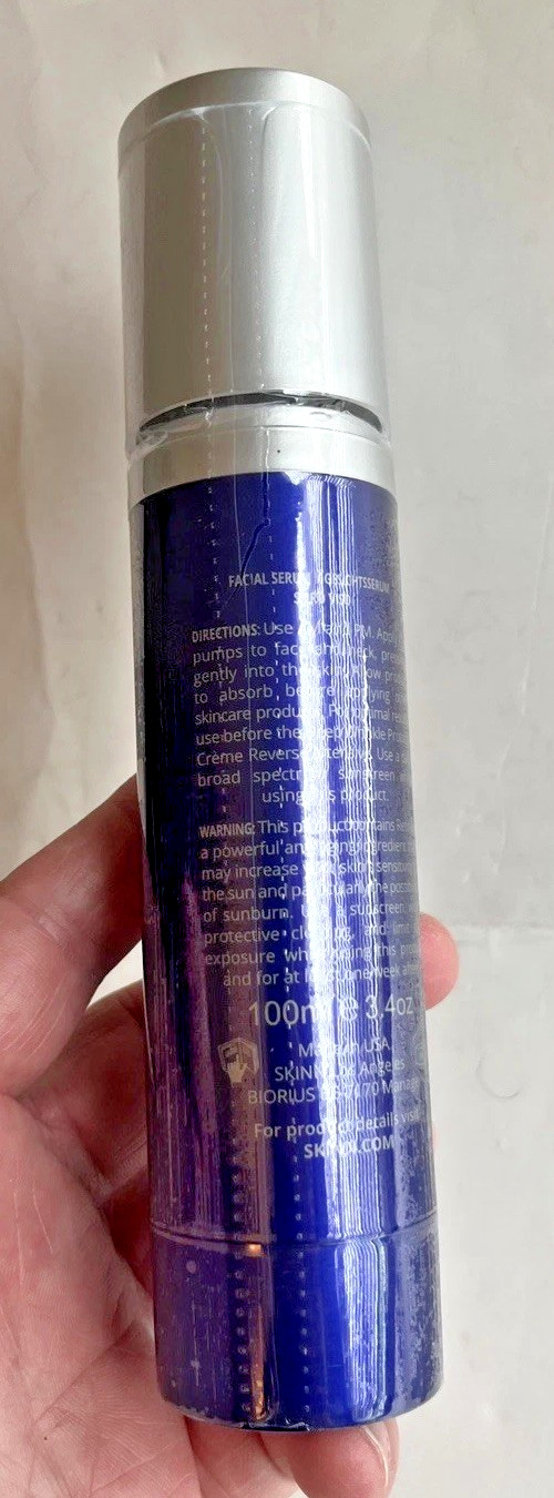 Skinn DEEP WRINKLE PROTOCOL AGE RESET SERUM INTENSIVE Sealed New 3.2 oz, 100ml