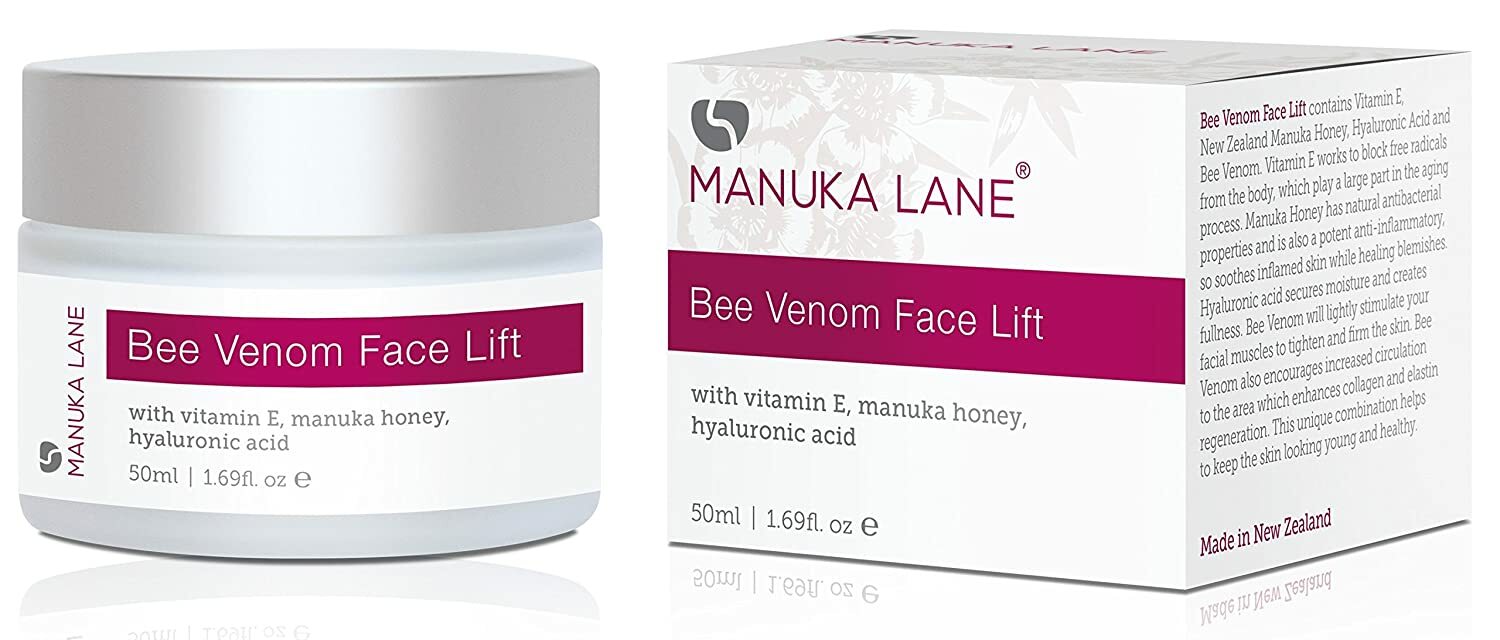 Natural Bee Venom Face Lift Treatment Cream with Active Manuka Honey & Bee Venom