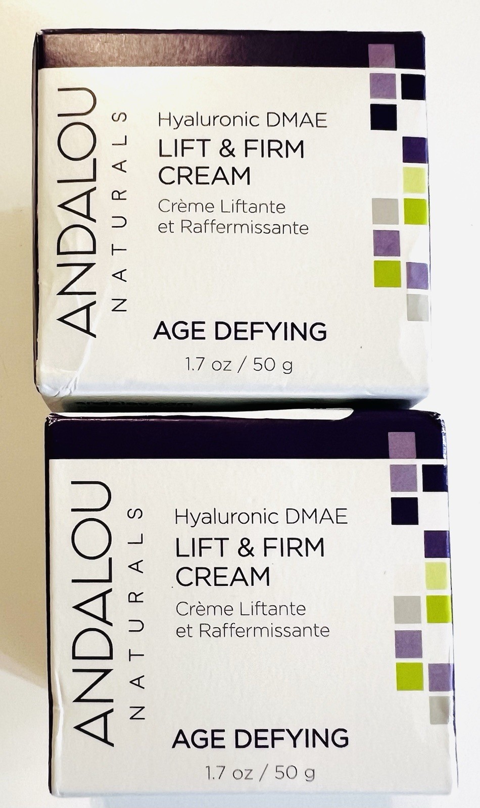 Andalou Naturals Hyaluronic DMAE Age Defying Lift & Firm Cream 1.7oz – 2 Pack