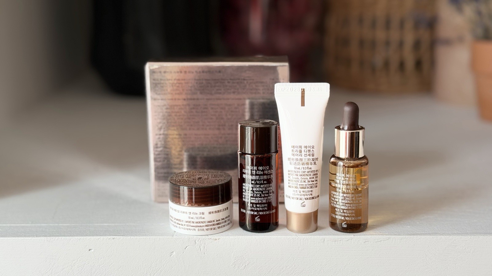 AMORE PACIFIC AP A.O REBOOT AND RENEW KIT MINI SIZE 4PCS SET ANTI AGING, Exp 28