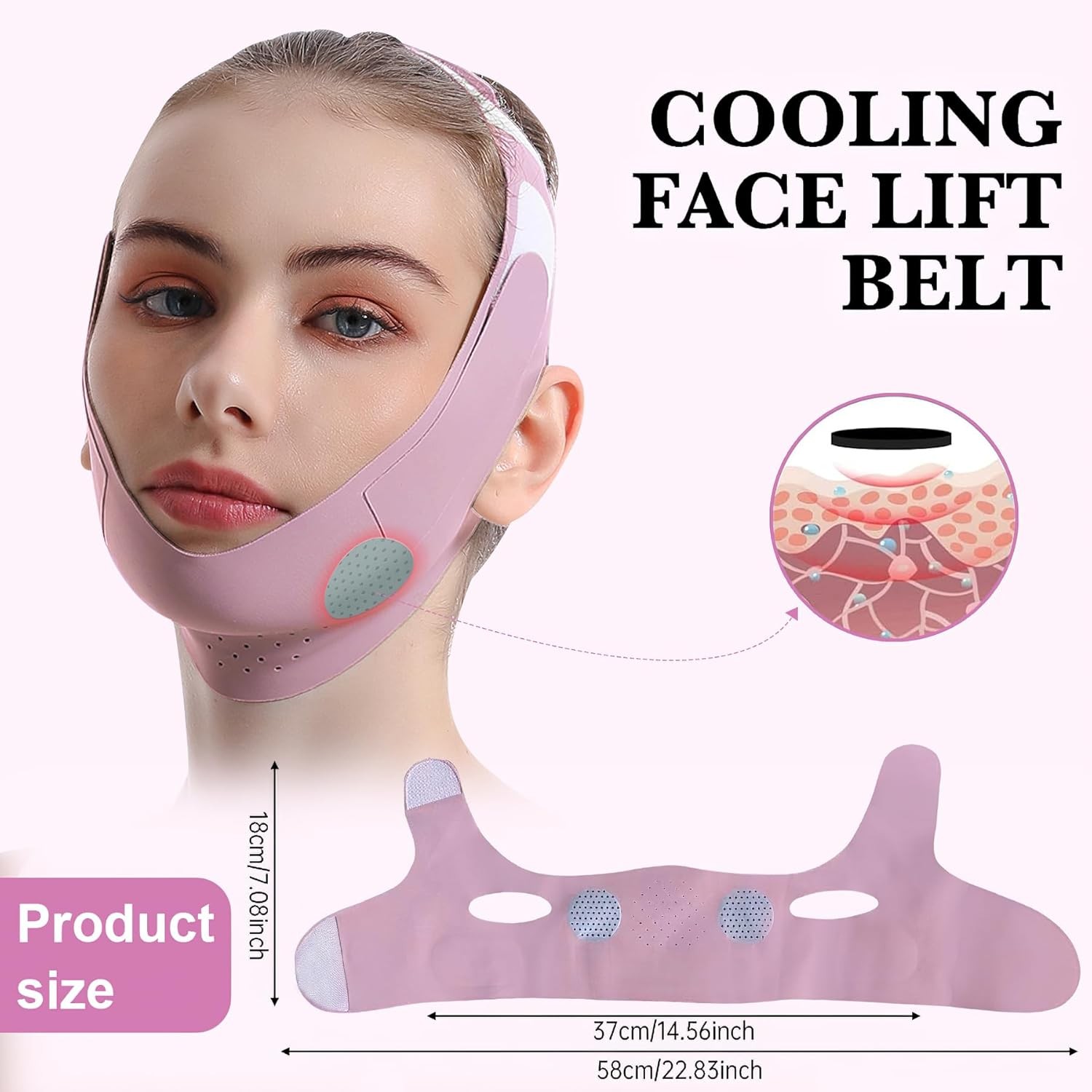 Adjustable V-Line Face Lifting Strap Chin&Cheek Lifter Women Face Lifting Device