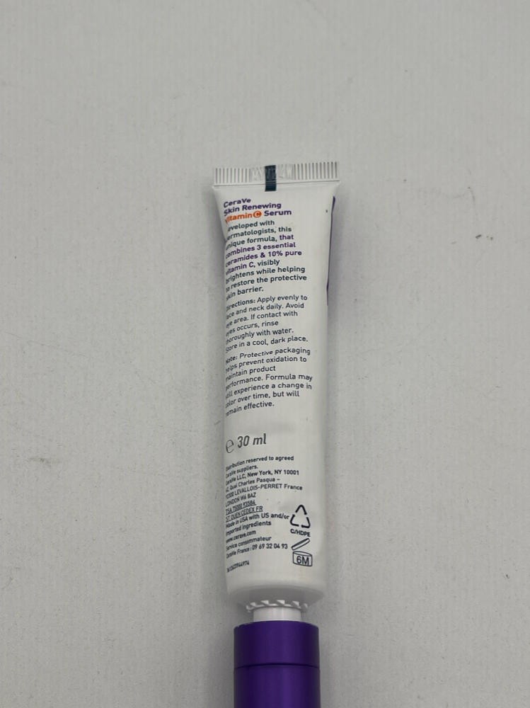 CeraVe Skin Renewing Vitamin C Serum Hyaluronic Acid 3 Ceramides 1 fl oz-30 ml