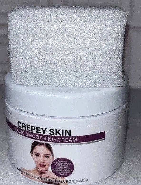 Crepey Skin Wrinkle Smoothing Cream 10.14 Fl Oz Shea Butter Collagen With Pump