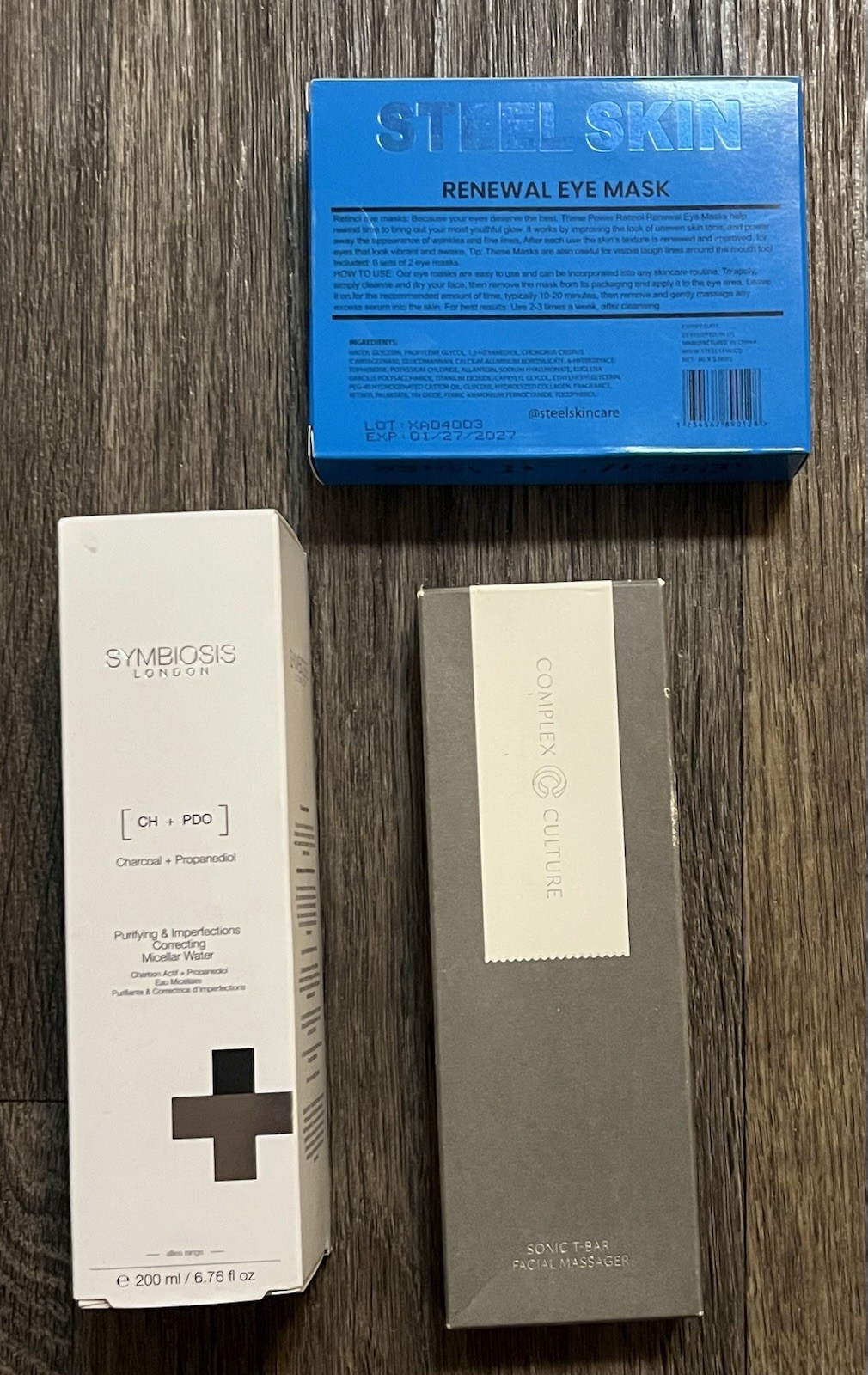 Set of 3 Skin Care Products NIB Sealed Symbiosis, Steel Skin Complex Culture