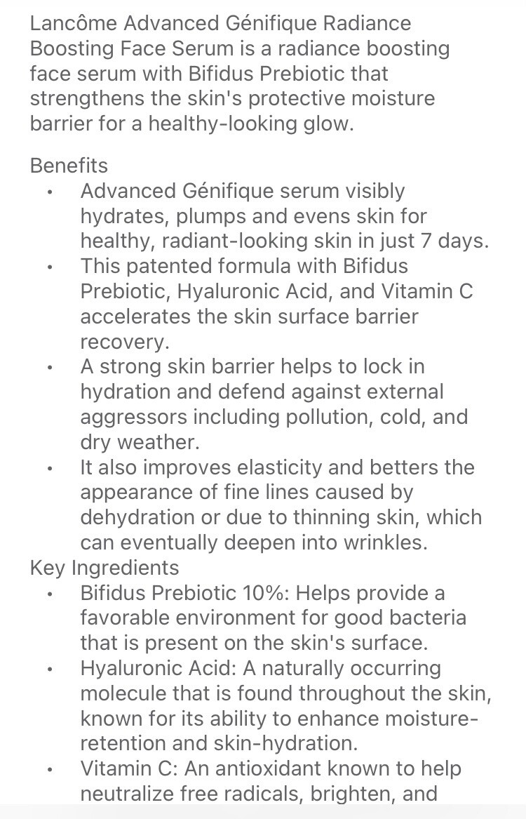 Lancôme Advanced Genifique Serum Mini Size 3pcs (Value $62)