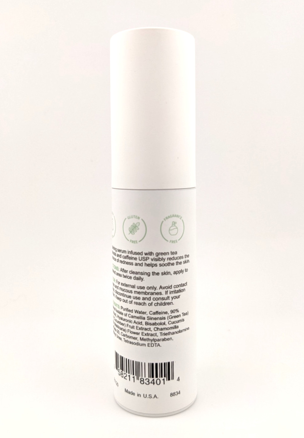 Replenix Sensitive Caffeine Fortified Calming Serum 1floz Green Tea Hyaluronic
