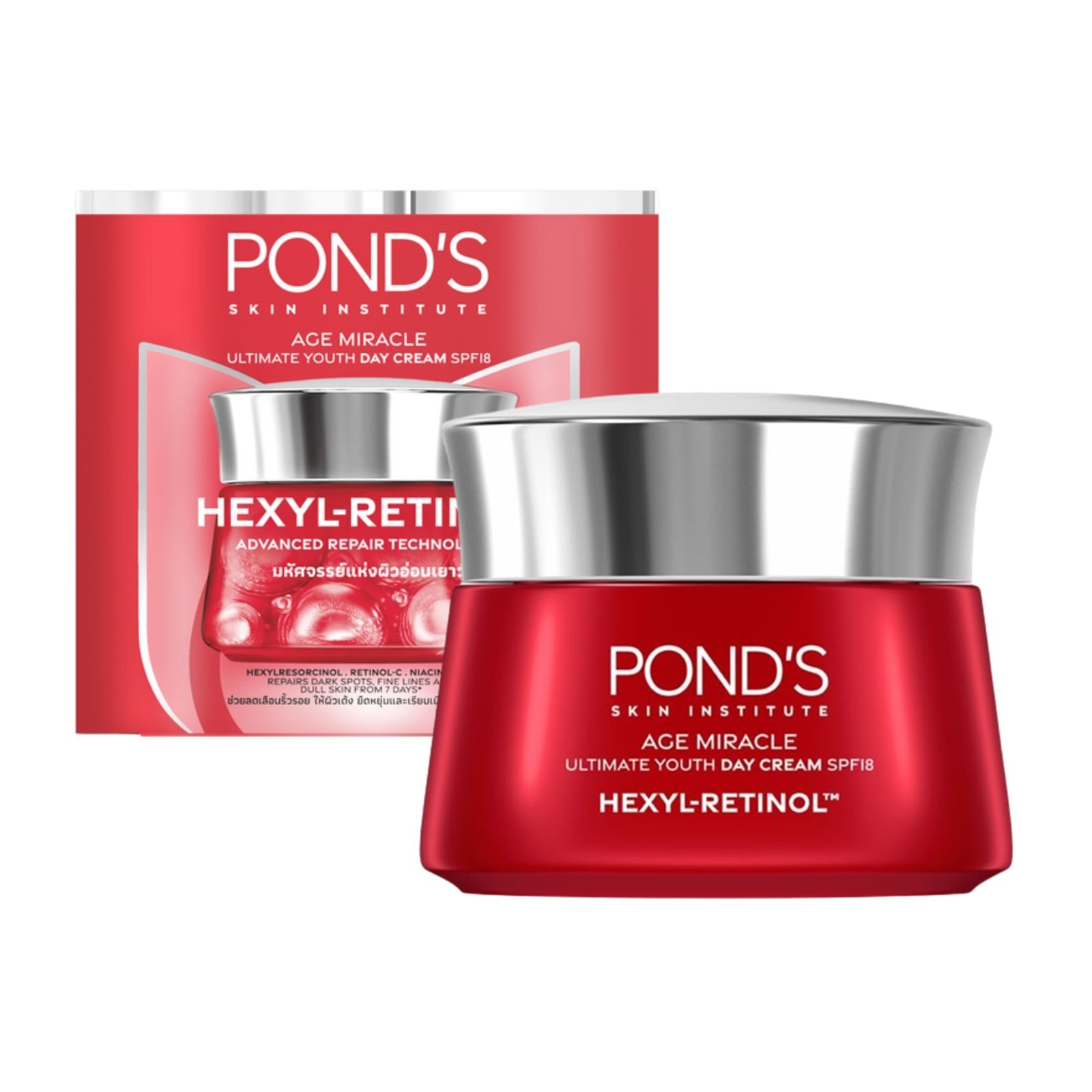 Pond s Age Miracle Ultimate Youth Day Cream SPF18 Hexyl Retinol Face Cream 45g