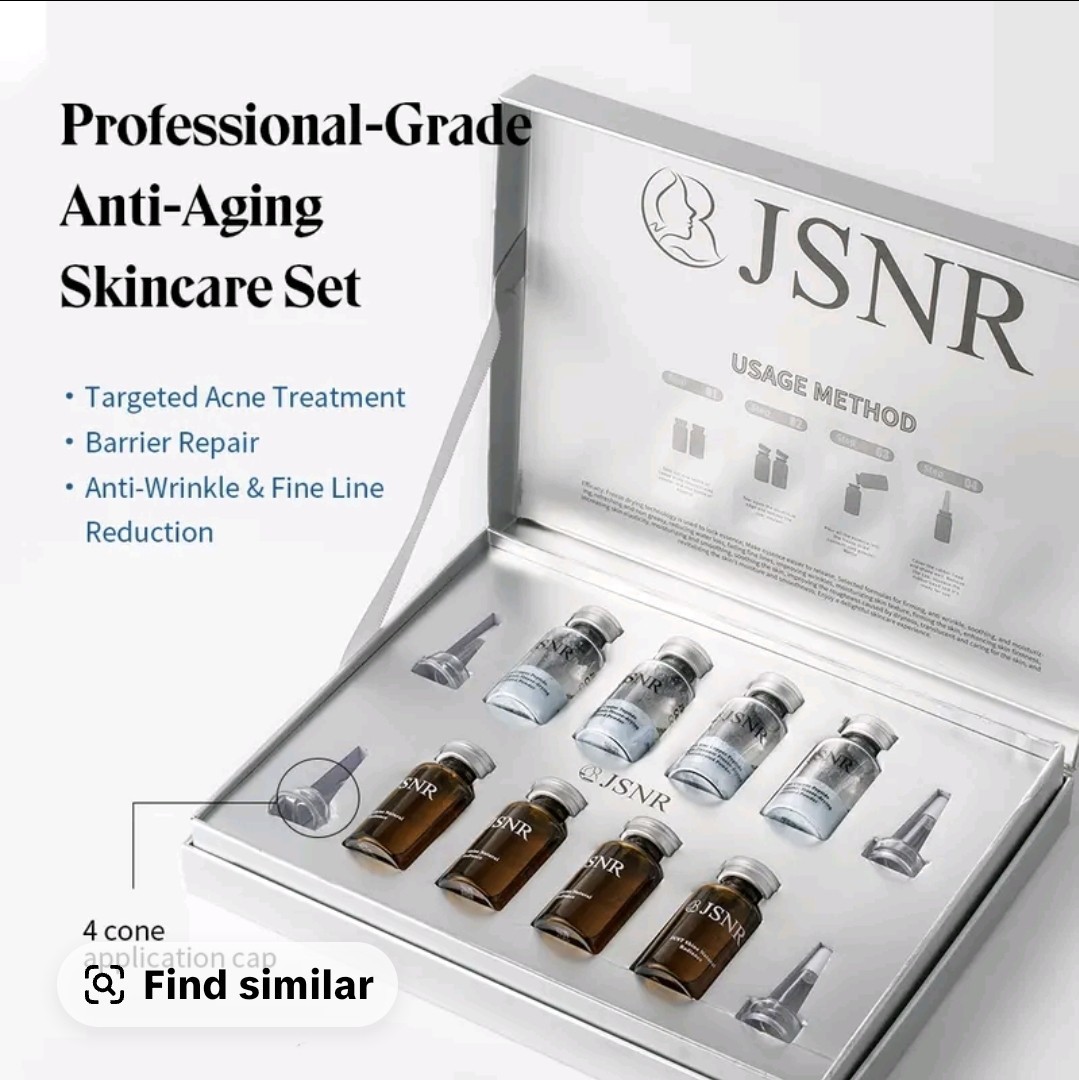 JSNR Blue Copper Peptide Collagen Freeze-Dried Essence Powder Set 0.0229oz x4