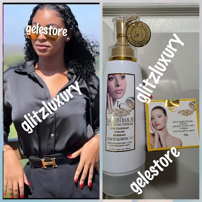 2pcs. Lait teint diamant glutathion comprime whitening body lotion & face cream