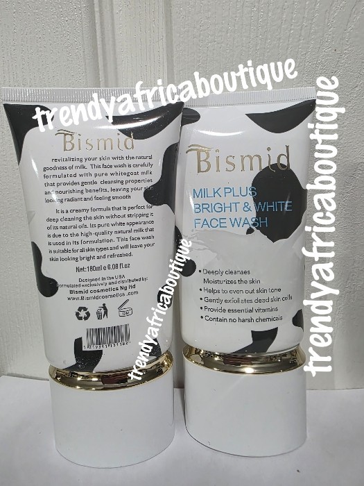 Bismid Milk Plus Bright & White Face Wash. Even Skin Tone. 180ml X 1