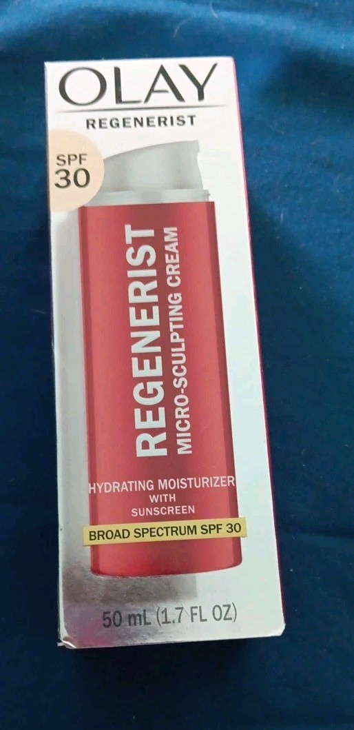 Olay Regenerist Micro Sculpting Cream Sunscreen SPF30 1.7 oz *See Photos* (CO38)