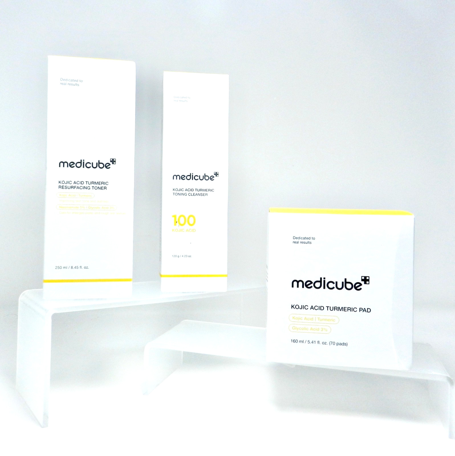 Medicube Kojic Acid Turmeric Skincare Set Toner Cleanser Pads Brightening Korean
