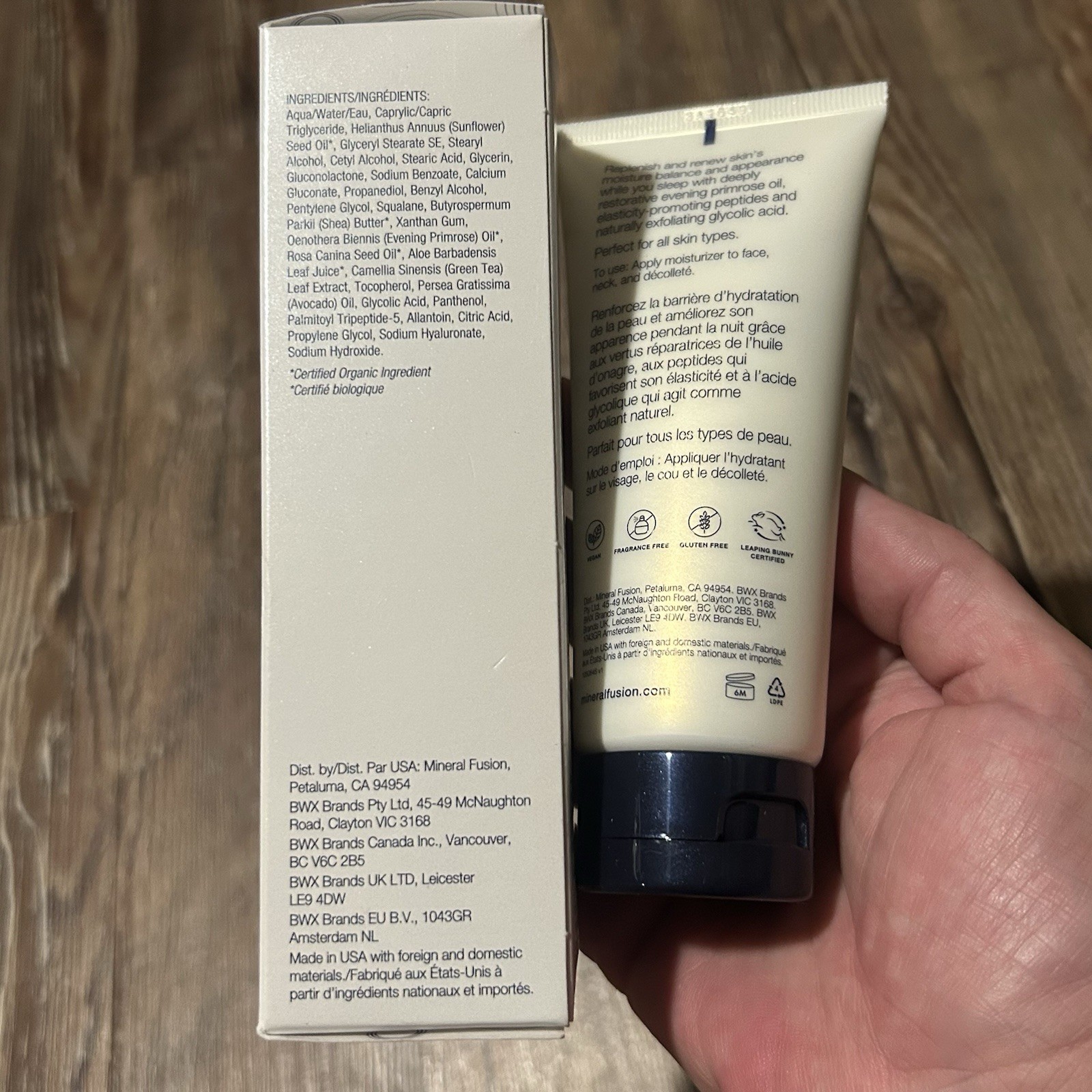 Mineral Fusion Overnight Renewal Nighttime Recovery Face Cream, 3.4 oz