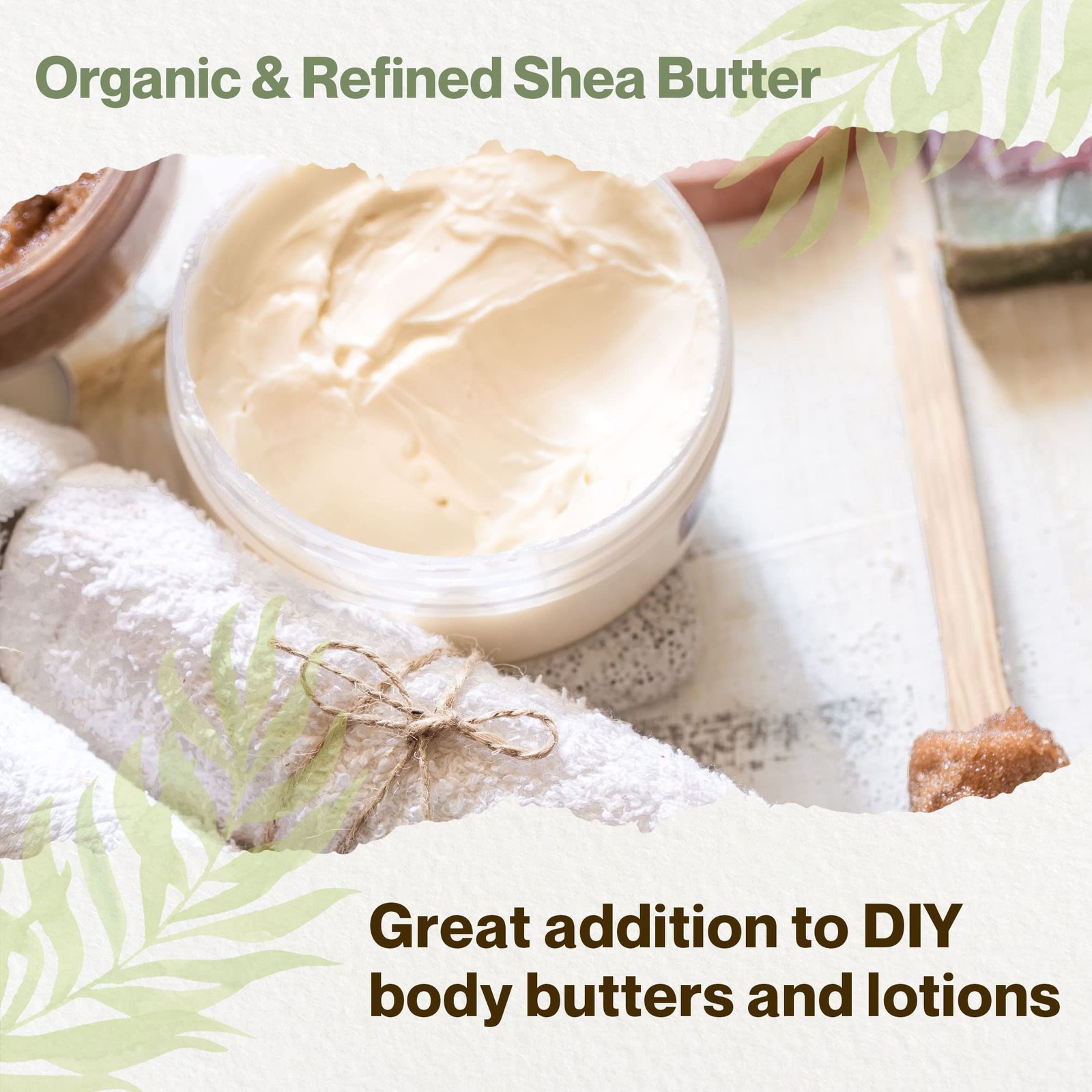 Uh*Roh*Muh Organic Refined Shea Butter Unscented Smooth Texture Premium