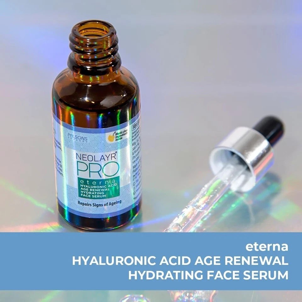 Neolayr Pro Eterna Hyaluronic Acid Age Renewal Hydrating Face Serum, 30ml