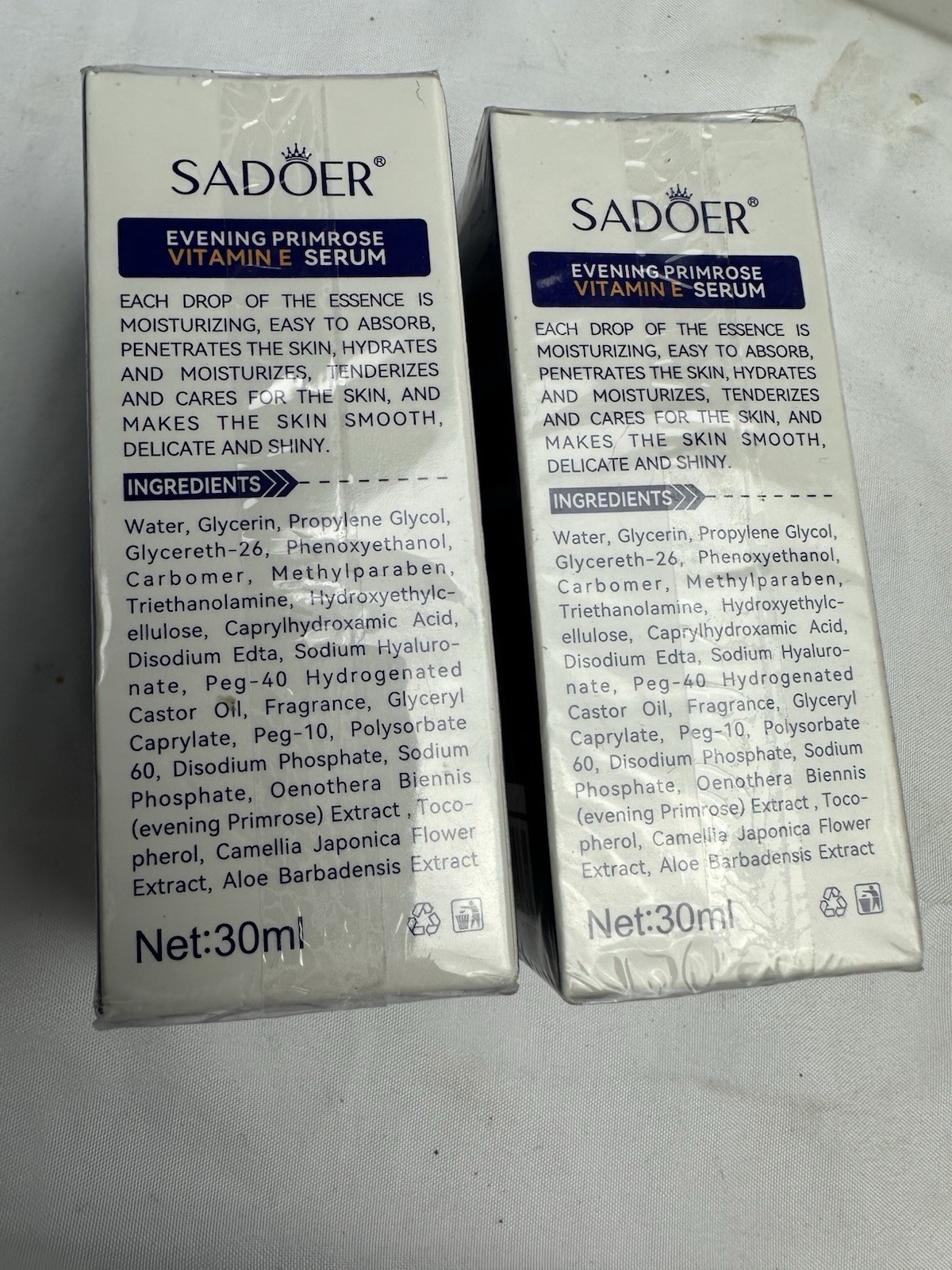2 Sadoer Evening Primrose Vitamin E Serum Soothing & Repair 1.05 fl oz Hydrating