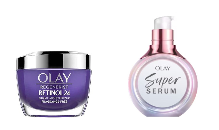 Olay 2 Item bundle-Super Serum & Regenerist Retinol Moisturizerr, both full size