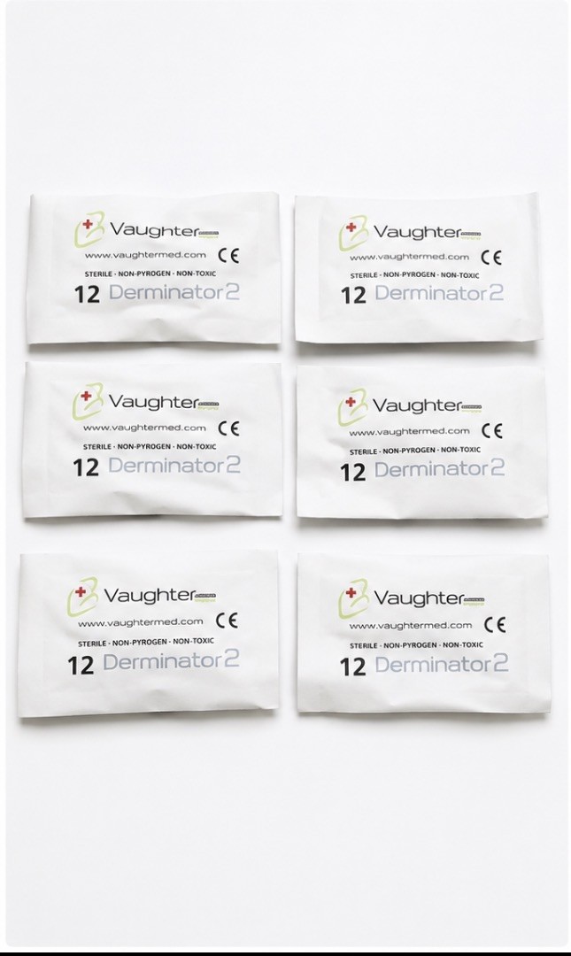Derminator 2 Genuine 12-Pin Microneedling Cartridges 6-Pack NEW Sealed