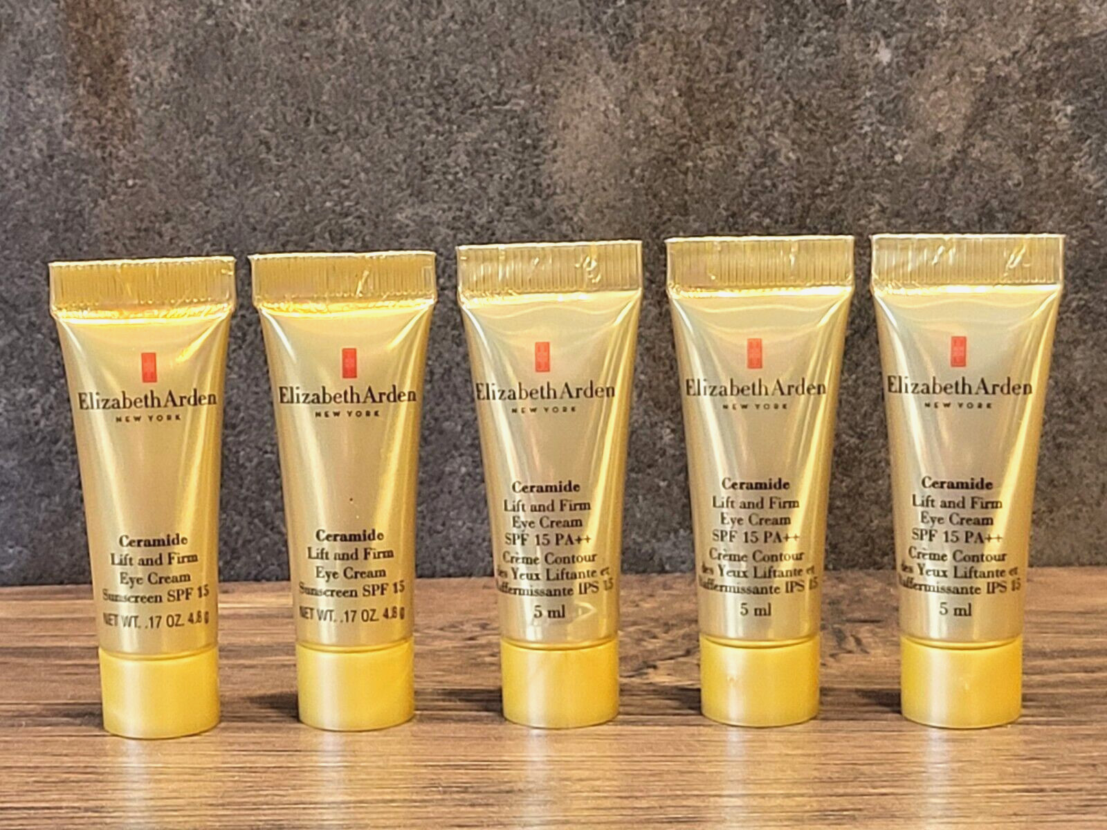 5X Elizabeth Arden ~ Ceramide Lift & Firm eye cream ~ 0.17 oz, 5 ml SPF 15