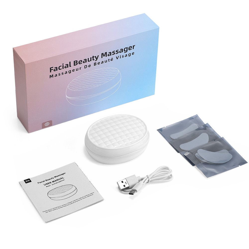 2 in 1 Eye Facial Massager Red Light Therapy Under-Eye Patches Beauty Device