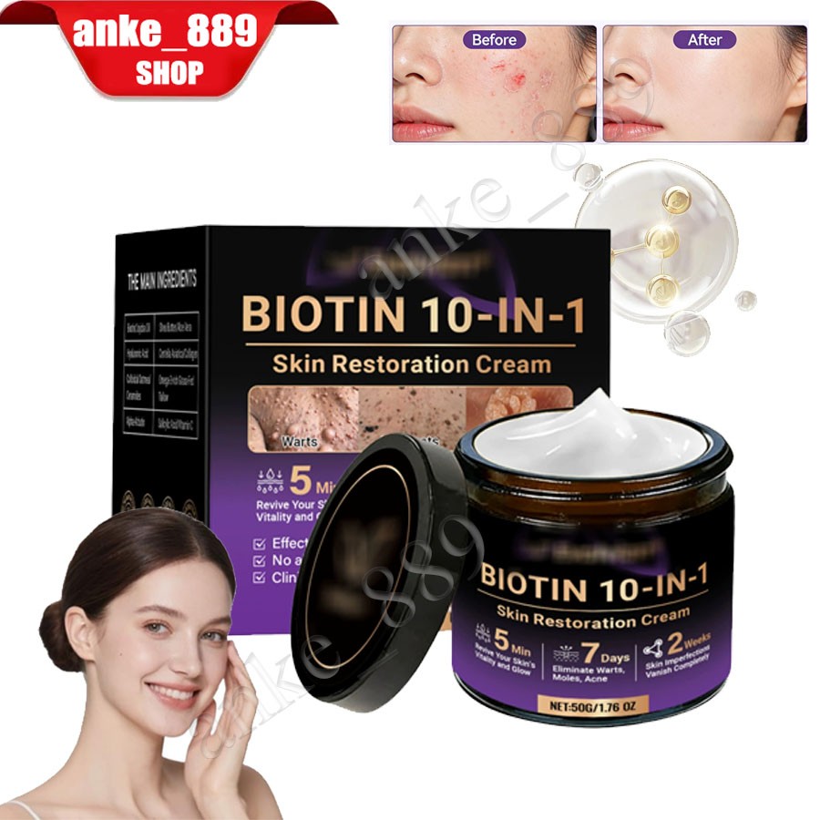 Biotin 10-in-1 Skin Restoration Cream, 2026 New Skin Treatment Cream ~US STOCK