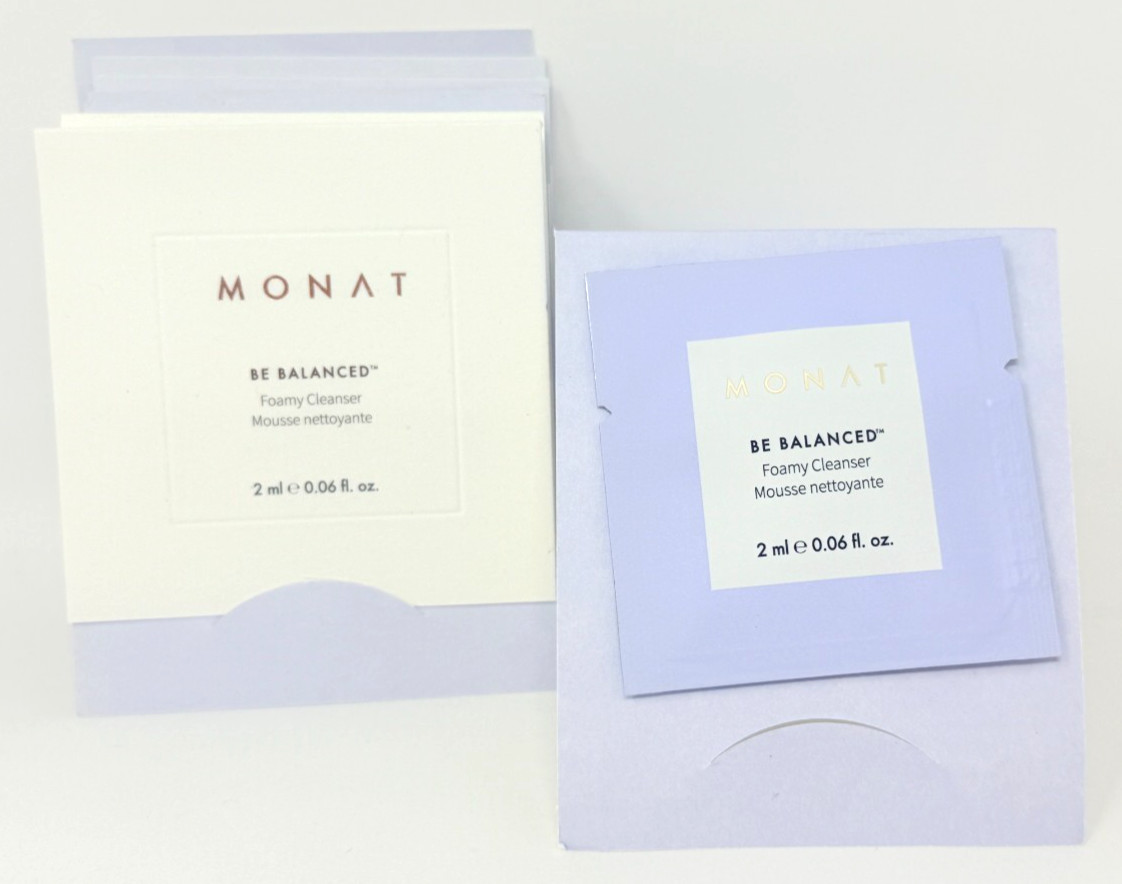 10 Sample Packs Monat Be Balanced Foamy Cleanser w/ Rejuveniqe SALES TOOLS