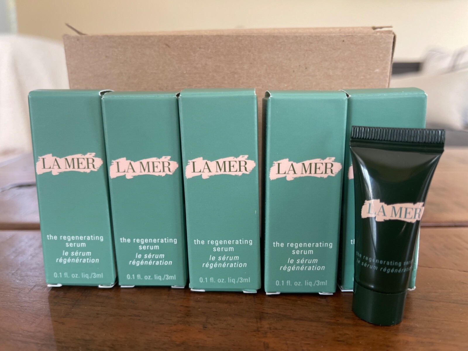 💛5 x La Mer The Regenerating Serum Travel Size – 3ml/0.1oz each💛 ($192 value)